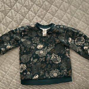 H&M Teal Floral Sweatshirt